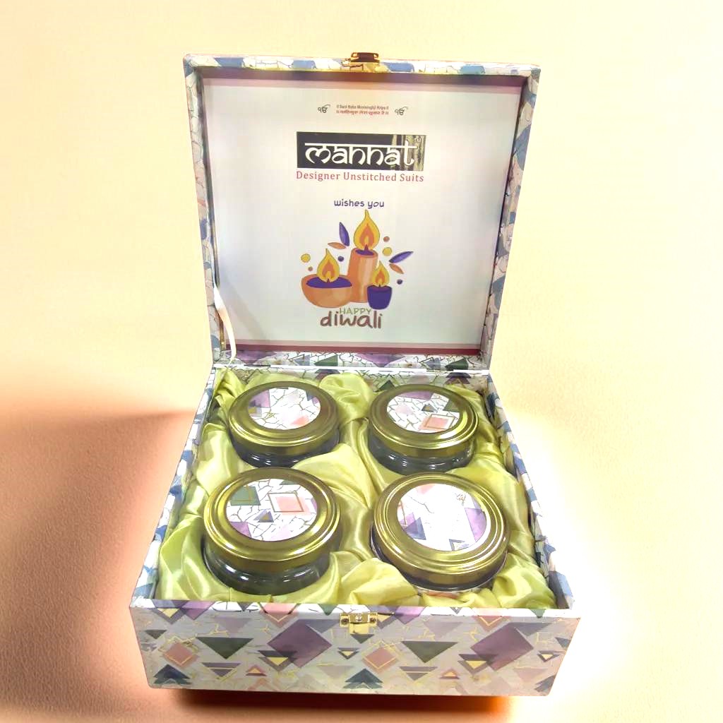 Beautiful Square Box With 4 Glass jar Reet Hamporio Nanak Shah Supplier Manufacturer Seller Ahmedabad Gujarat India (1)